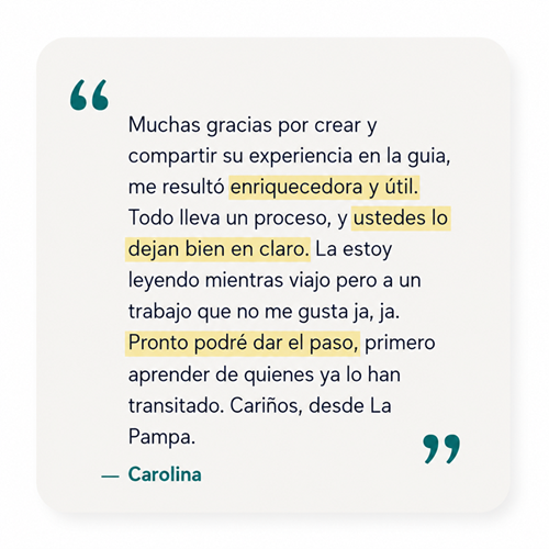 Testimonio compradora guía traviajar